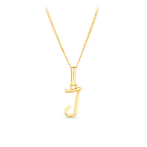Initial Pendant in 9ct Yellow Gold