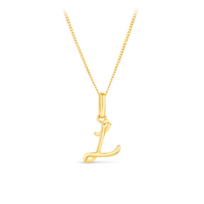 Initial Pendant in 9ct Yellow Gold