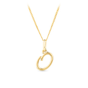 Initial Pendant in 9ct Yellow Gold