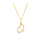 Initial Pendant in 9ct Yellow Gold