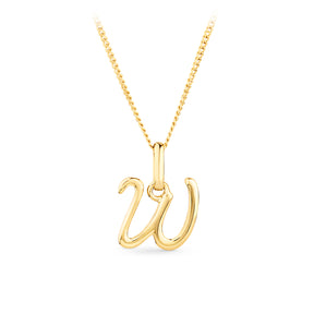 Initial Pendant in 9ct Yellow Gold