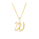Initial Pendant in 9ct Yellow Gold