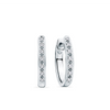 Diamond and Sterling Silver Huggie Earrings
