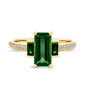 Green emerald 2025 gold ring