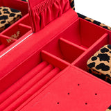 WOLF Leopard Jewellery Box with Red interior 