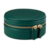 WOLF Forest Green Fruit Botanical Sophia Round Zip Jewellery Case