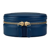 WOLF Sophia Indigo Fruit Botanical Round Zip Jewellery Case