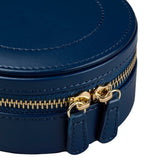 WOLF Sophia Indigo Fruit Botanical Round Zip Jewellery Case
