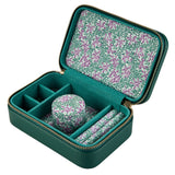 WOLF Sophia Forest Green Fruit Botanical Travel Zip Jewellery Case