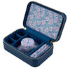 WOLF Sophia Indigo Fruit Botanical Travel Zip Jewellery Case 