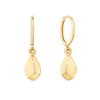 Teardrop Huggie Hoop Earrings in 9ct Yellow Gold