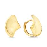 Fancy Huggie Earrings in 9ct Yellow Gold