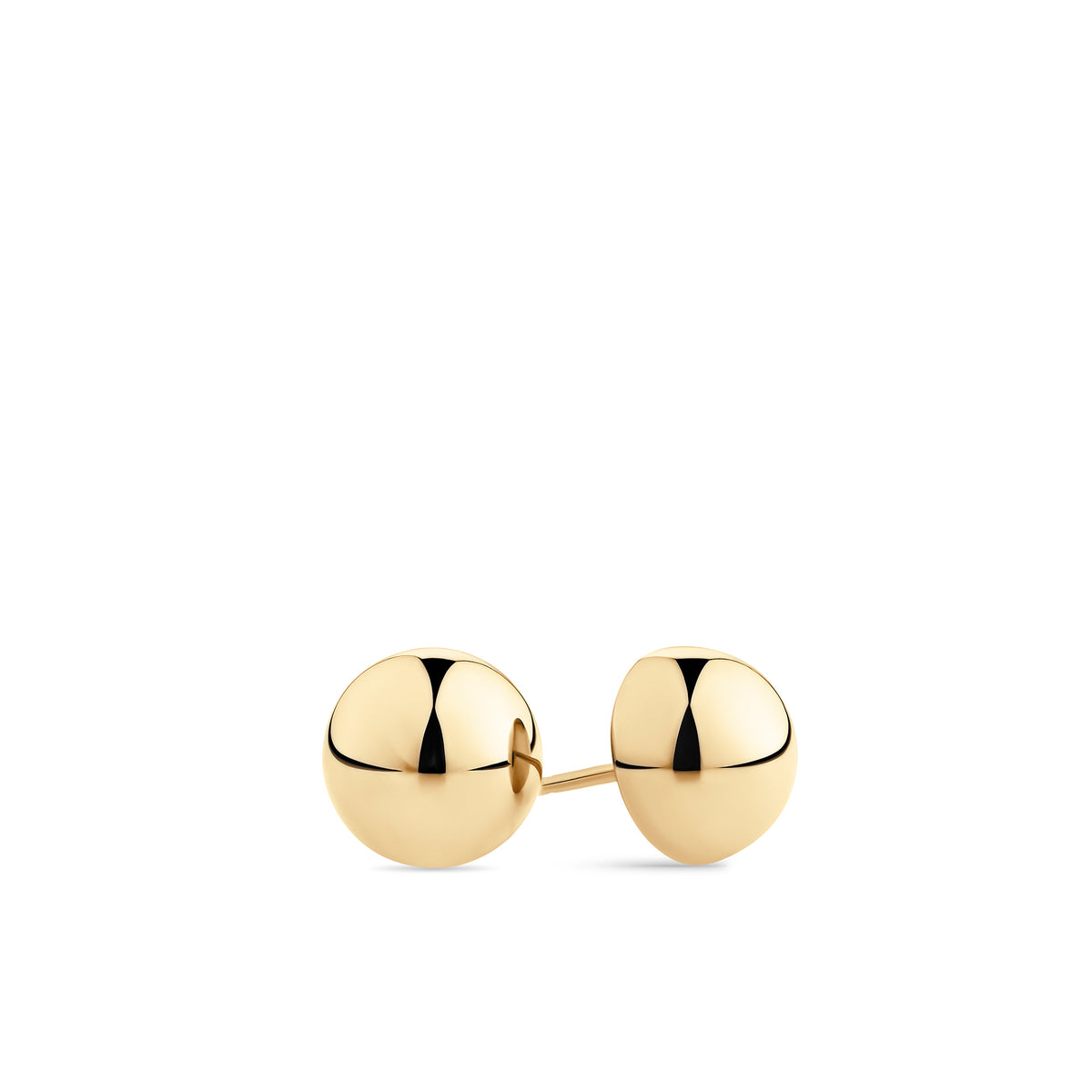 Polished Domed Stud Earrings in 9ct Yellow Gold
