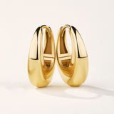 Graduated Huggie Earrings in 9ct Yellow Gold