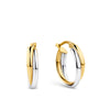 Twist Hoop Earrings in 9ct Yellow and White Gold