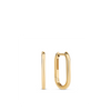 Paperclip Huggie Earrings in 9ct Yellow Gold