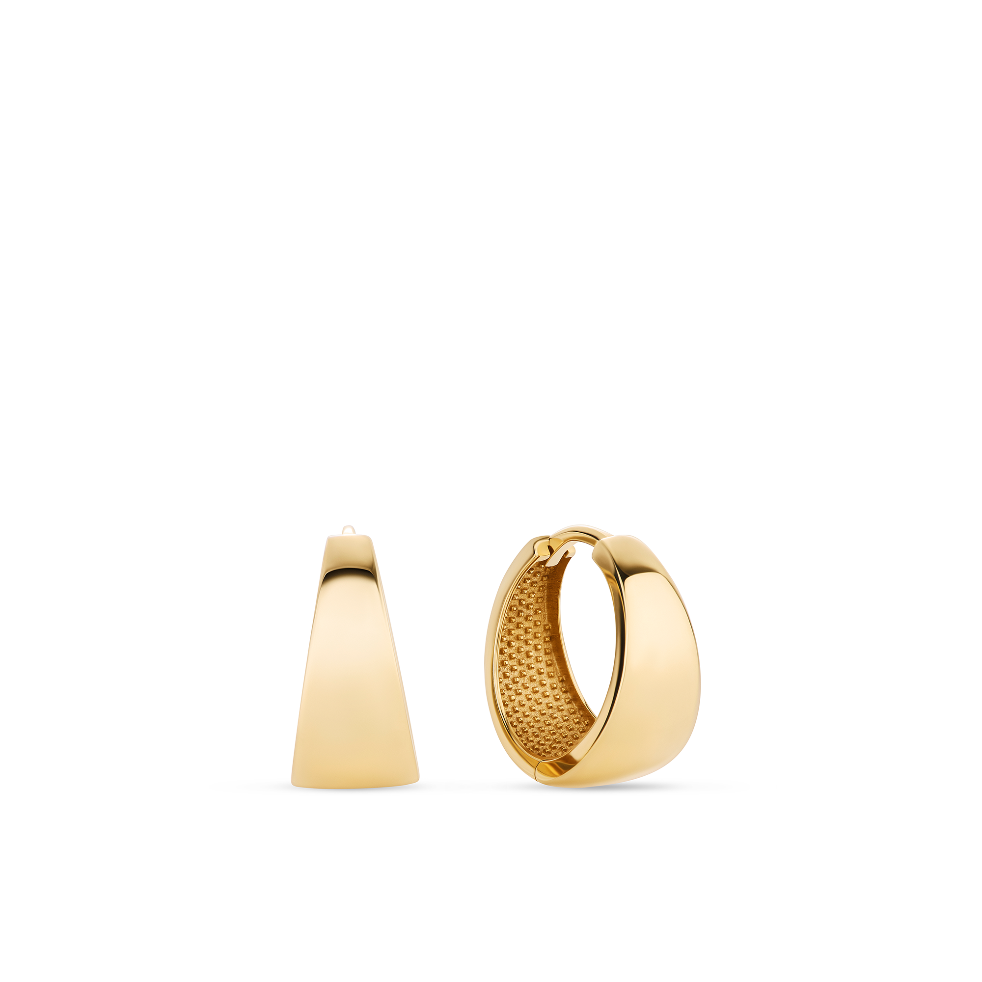 Graduated Huggie Earrings in 9ct Yellow Gold