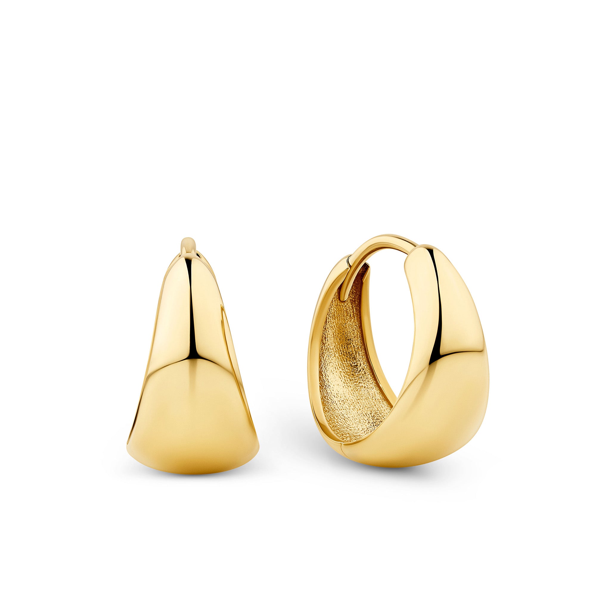 Graduated Huggie Earrings in 9ct Yellow Gold