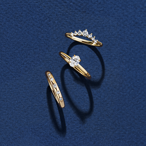 I Will® Round Brilliant Cut Diamond 5-Stone Promise Ring in 9ct Yellow Gold