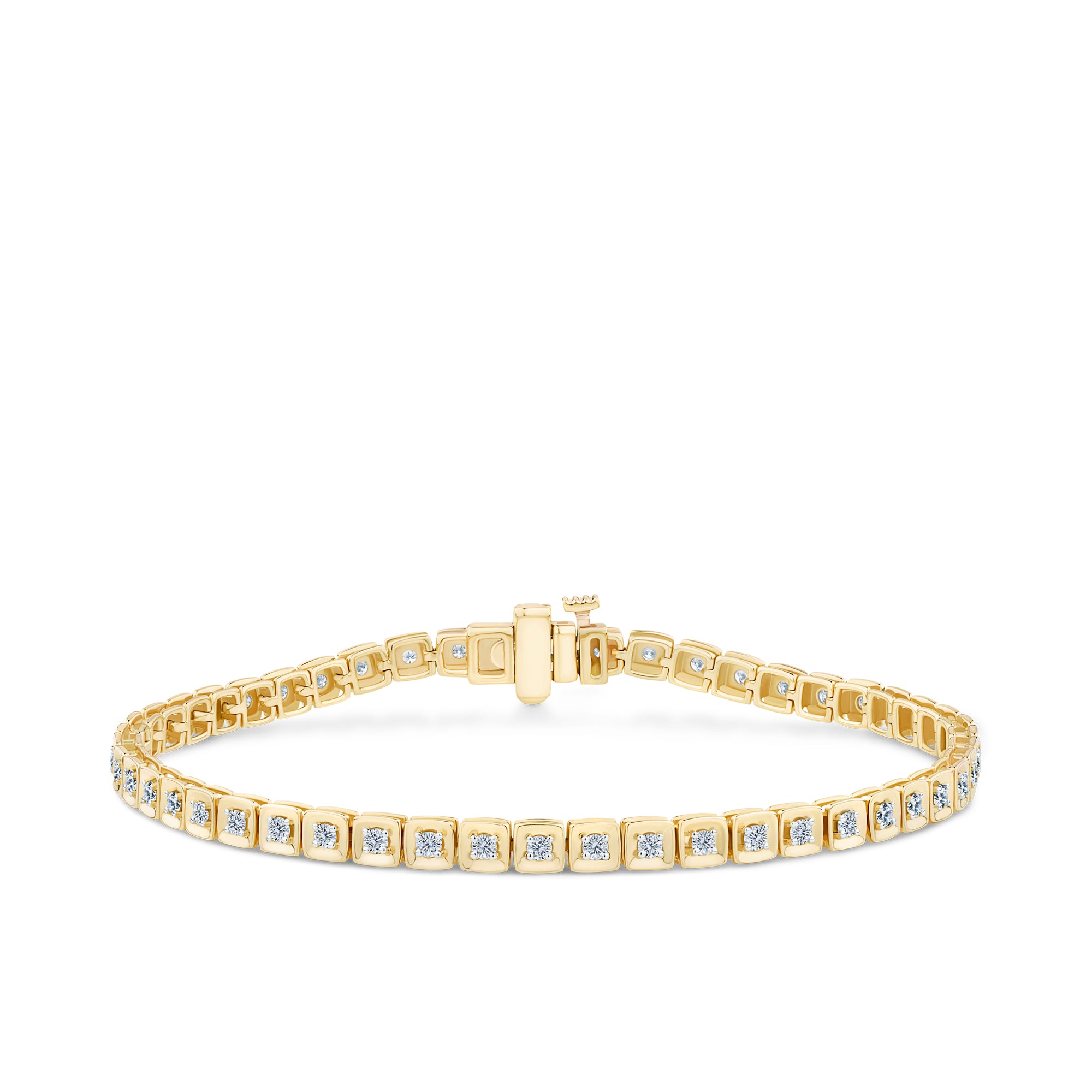1.00ct TW Diamond Tennis Bracelet in 9ct Yellow Gold