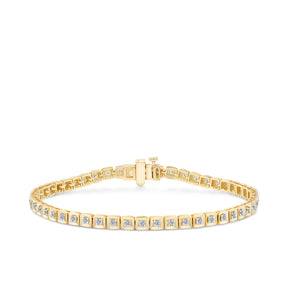 1.00ct TW Diamond Tennis Bracelet in 9ct Yellow Gold