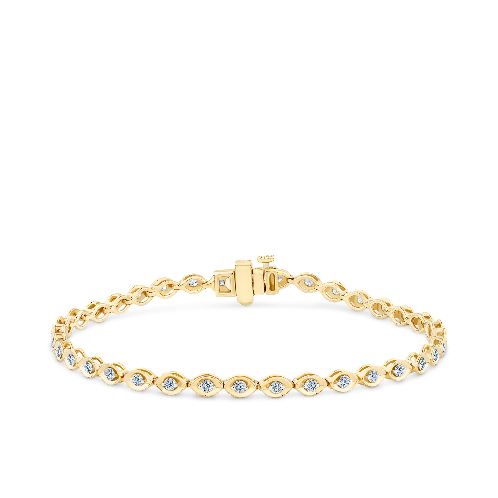 1.00ct TW Diamond Tennis Bracelet in 9ct Yellow Gold