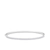 1.00ct TDW Diamond Oval Bangle in 9ct White Gold