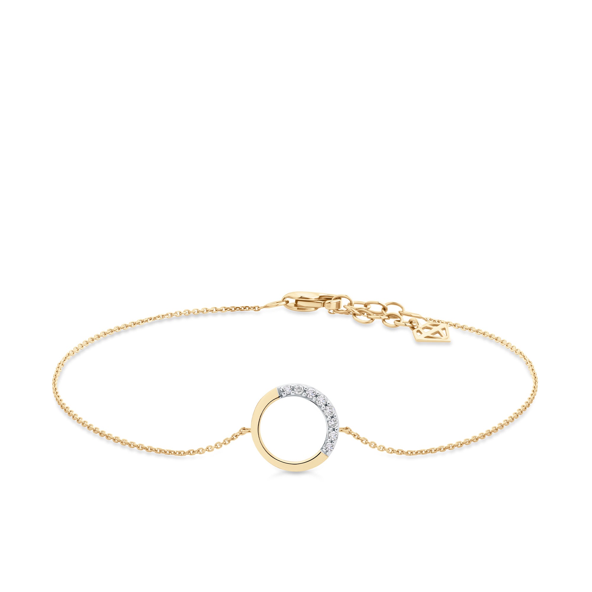 Diamond Circle Bracelet in 9ct Yellow Gold