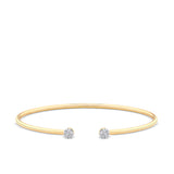 0.15ct TW Diamond Pave Flexi Bangle in 9ct Yellow Gold