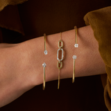 0.15ct TDW Diamond Pave Flexi Bangle in 9ct Yellow Gold