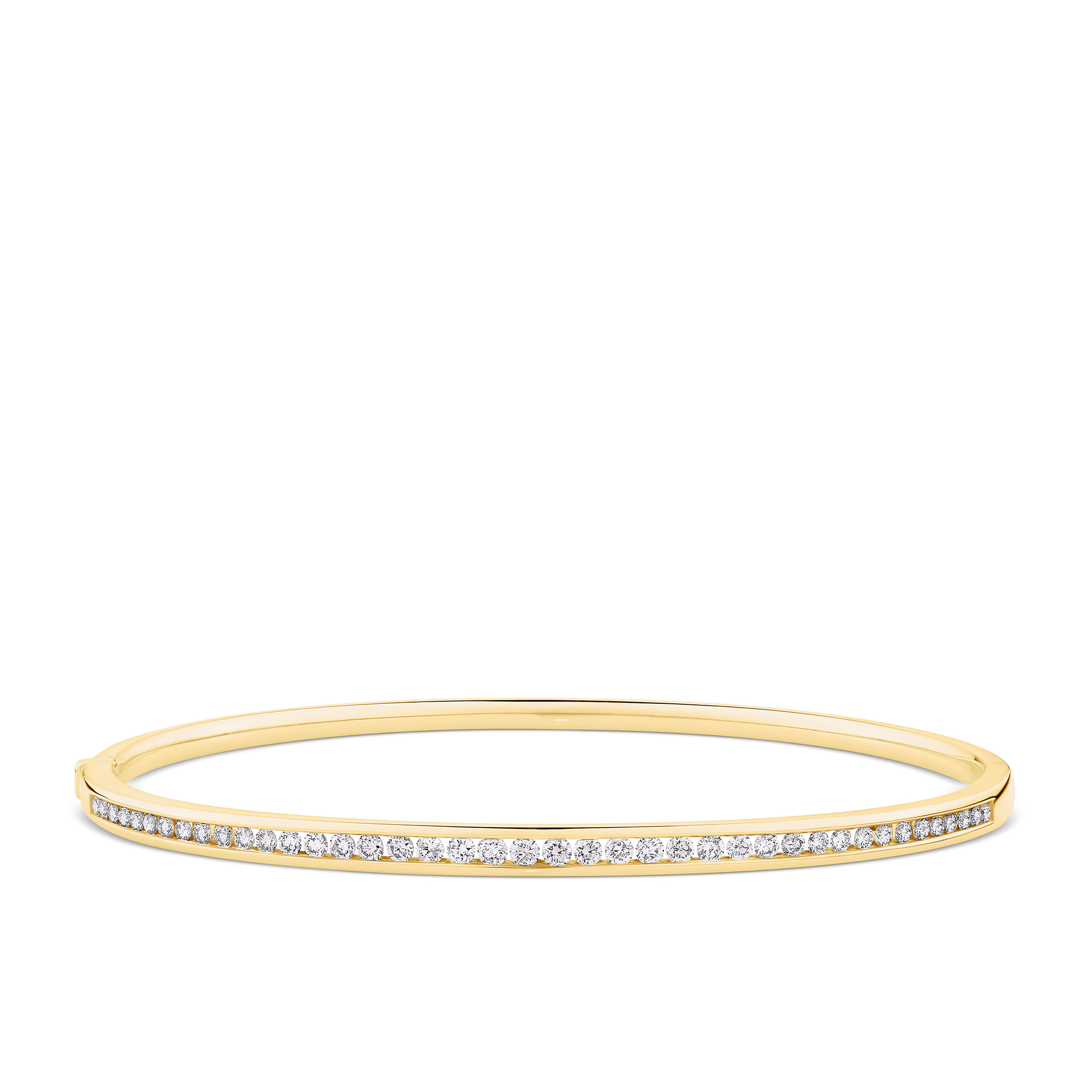 1.00ct TW Diamond Channel Set Bangle in 9ct Yellow Gold