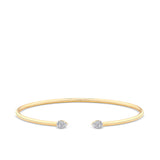 0.15ct TDW Diamond Pave Flexi Bangle in 9ct Yellow Gold