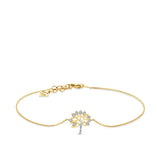 Diamond Tree of Life Bracelet in 9ct Yellow Gold