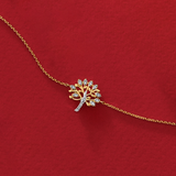 Diamond Tree of Life Bracelet in 9ct Yellow Gold