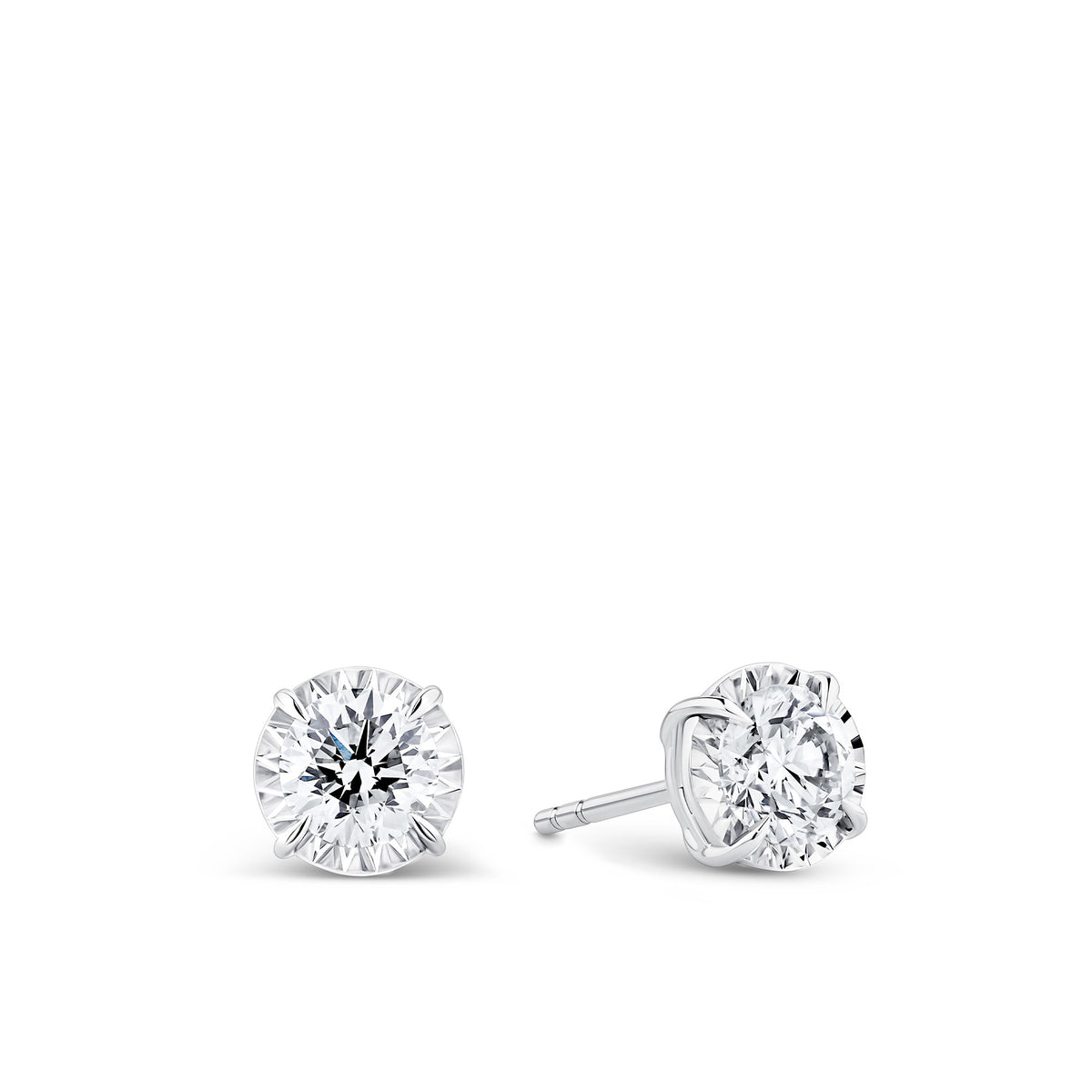 1.00ct TW Diamond Solitaire Earrings in 9ct White Gold