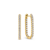0.34ct TW Diamond Paperclip Huggie Earrings in 9ct Yellow Gold