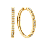 0.15ct TW Diamond Huggie Hoop Earrings in 9ct Yellow Gold