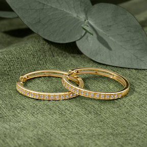 0.15ct TW Diamond Huggie Hoop Earrings in 9ct Yellow Gold