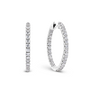 1.00ct TW Diamond Hoop Earrings in 9ct White Gold