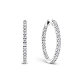 1.00ct TW Diamond Hoop Earrings in 9ct White Gold