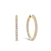 1.00ct TW Diamond Hoop Earrings in 9ct Yellow Gold