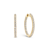 1.00ct TW Diamond Hoop Earrings in 9ct Yellow Gold