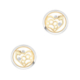 ASTRA Furry Friends Stud Cubic Zirconia Earrings in Sterling Silver
