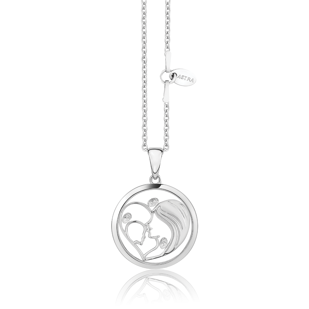 ASTRA Baby of Mine Cubic Zirconia Pendant in Sterling Silver