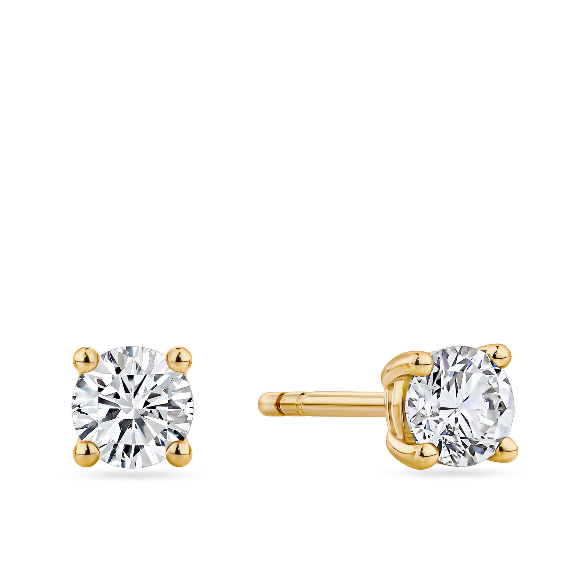 0.50ct TW Diamond Stud Earrings in 9ct Yellow Gold