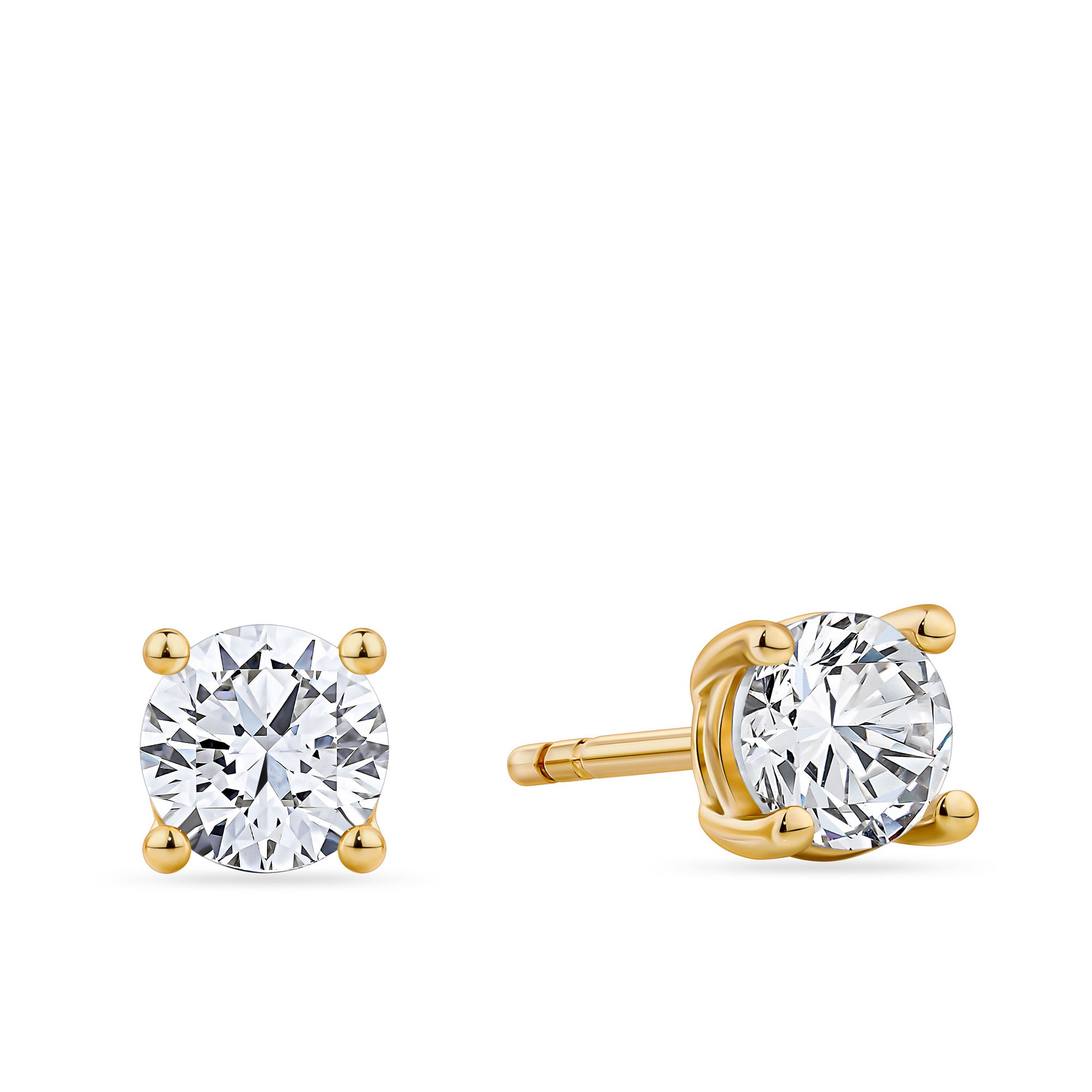 1.00ct TW Diamond Stud Earrings in 9ct Yellow Gold