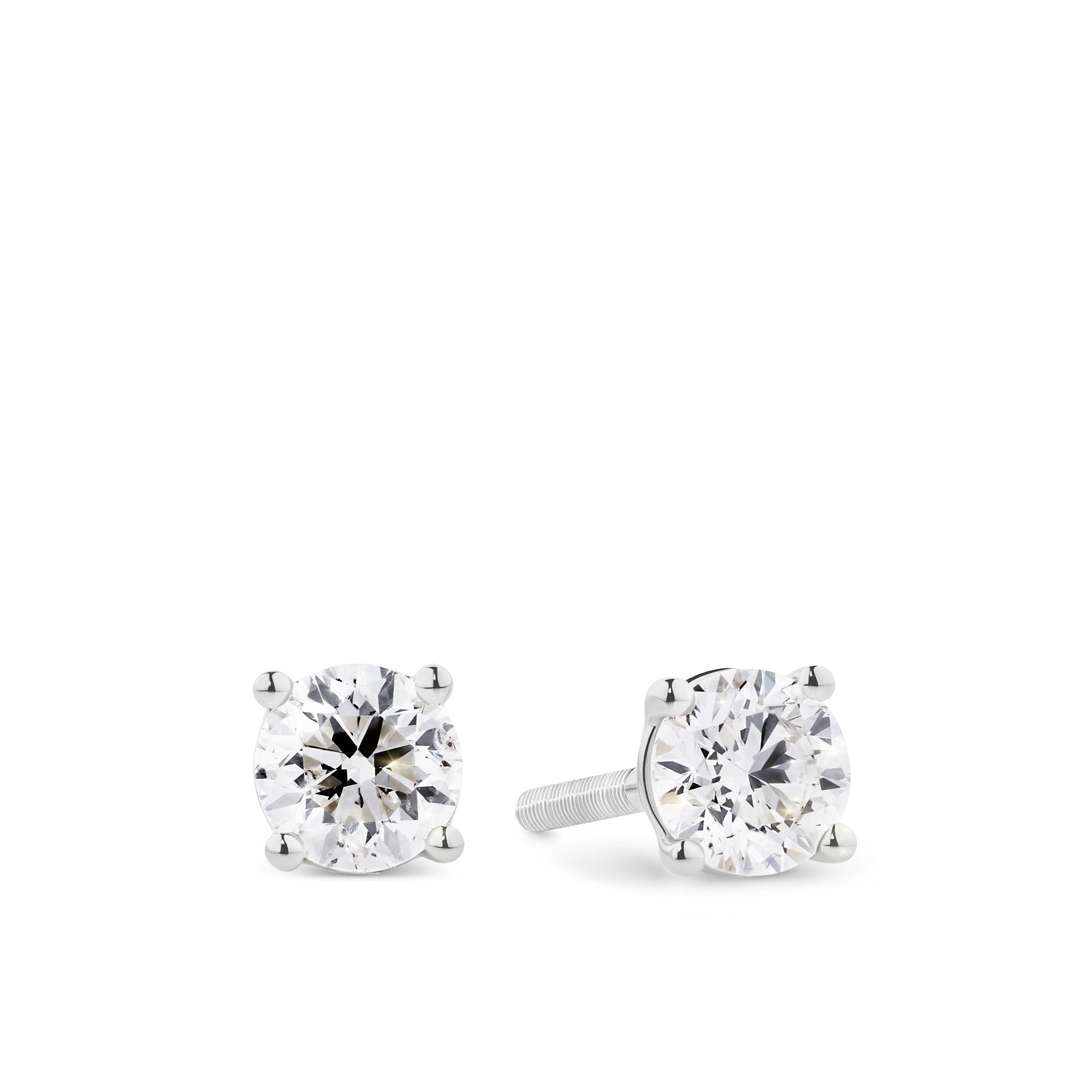 0.75ct TW Diamond Solitaire Earrings in 18ct White Gold