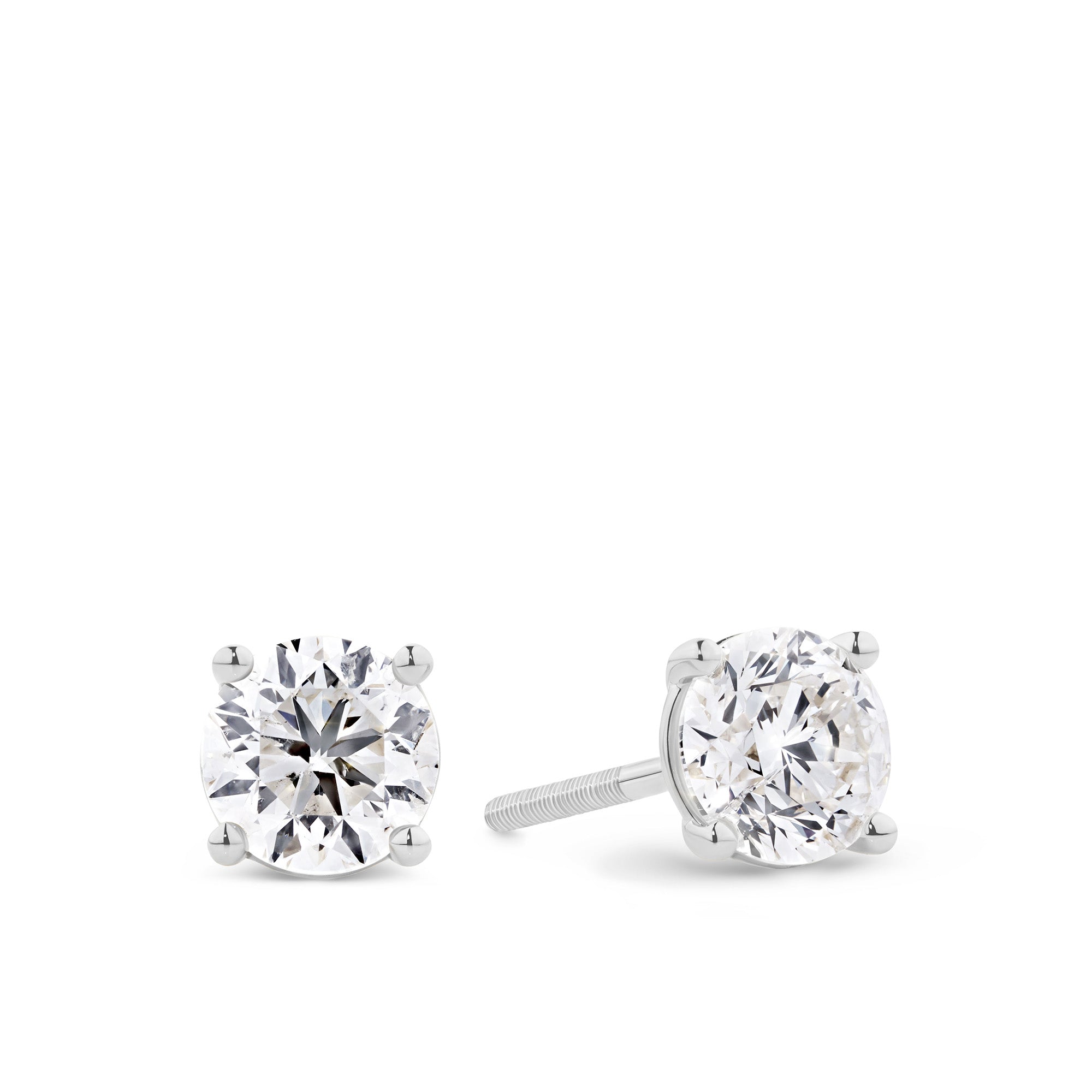 2.00ct TW Diamond Solitaire Earrings in 18ct White Gold