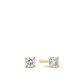0.15ct TW Diamond Solitaire Earrings in 9ct Yellow Gold
