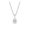 0.25ct TW Diamond Solitaire Pendant with Chain in 18ct White Gold